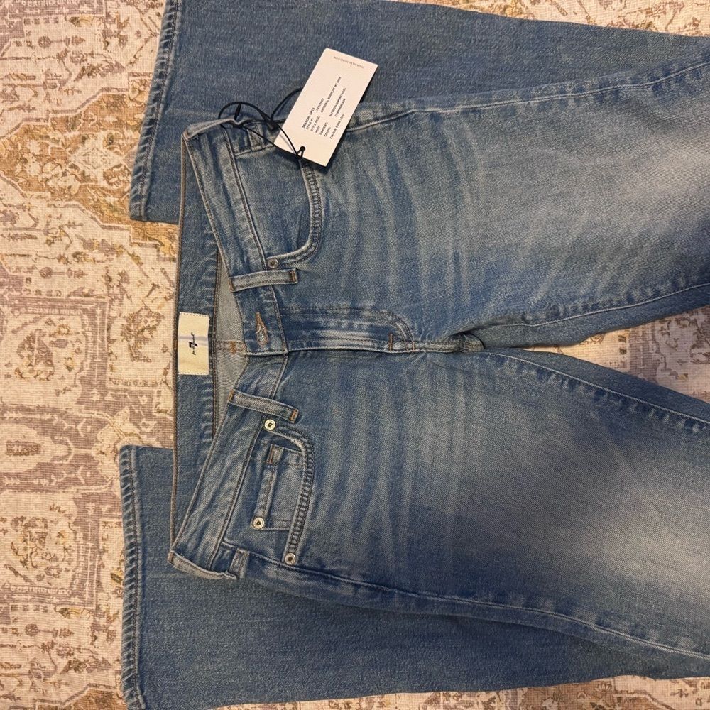 7 For All Mankind Frame Denim Blue Straight Leg Jeans - Size 27 NEW